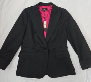 Talbots Black Blazer with Pink Lining
